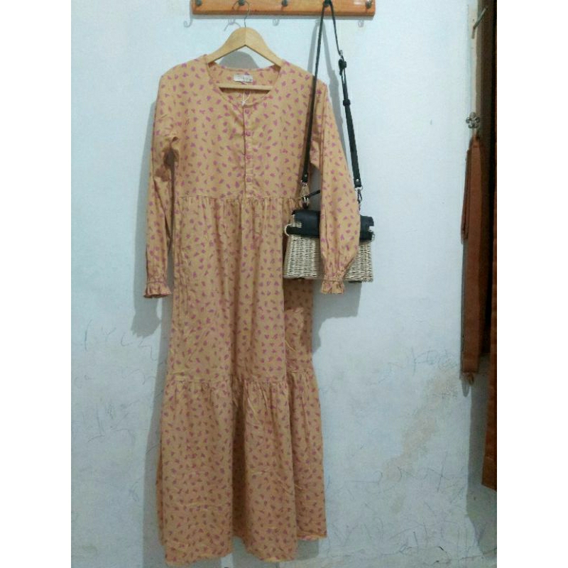 Jual Rugi Preloved Ditsy pl Ditsy size M gamis dress muslim remaja kasual casual Scribble Scribbles 