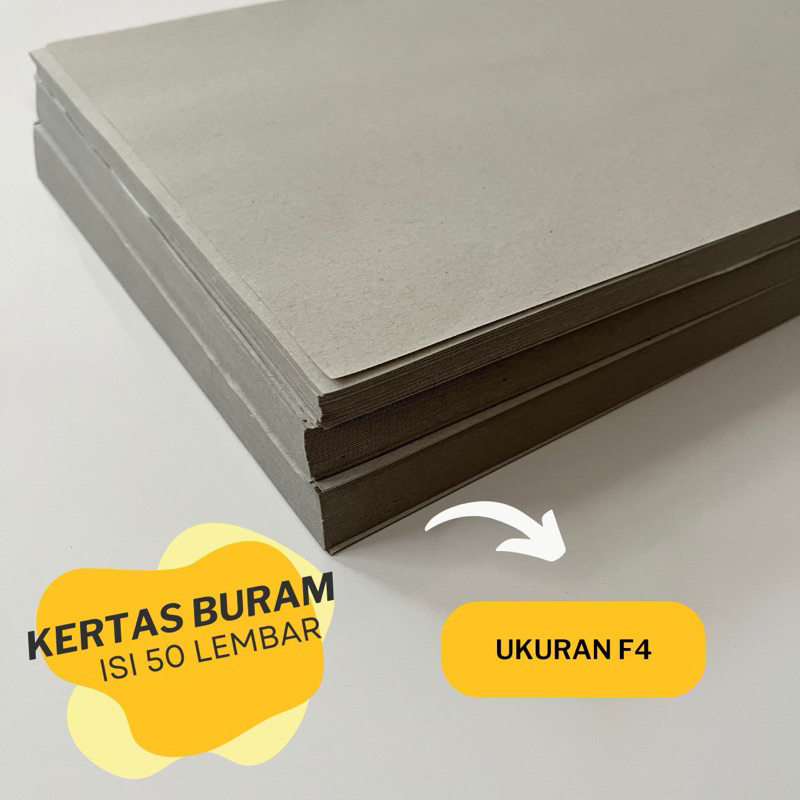 

Kertas Buram Stensil Koran F4 isi 50 lembar