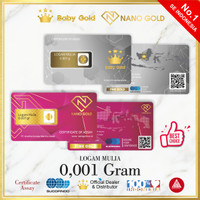 Logam Mulia 24 Karat 0.001 gram Babygold Mini gold Minigram Emas Kecil Dealer Resmi Bogor