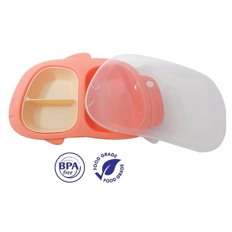 Baby Safe B357 Piring Makan dengan Tutup Meal Plate with Cover