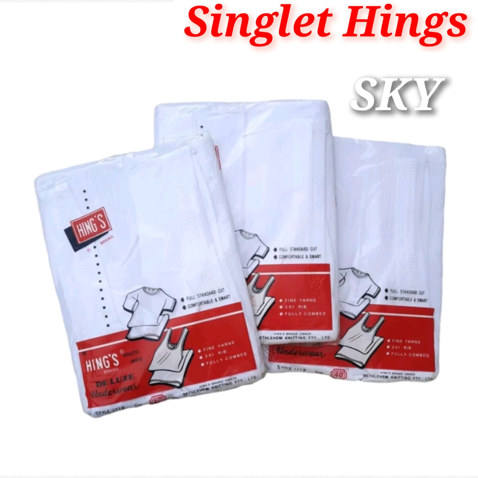Singlet Hings / Pakaian Dalam  Pria / Kaos Dalam Pria