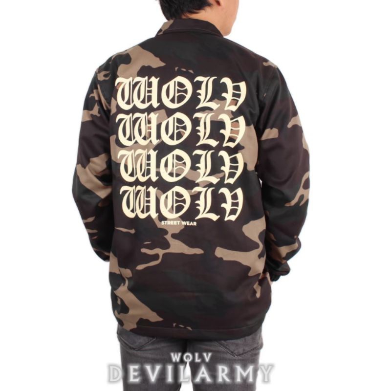 JACKET COACH CAMO DEVILZ WOLVPACK STREETWEAR