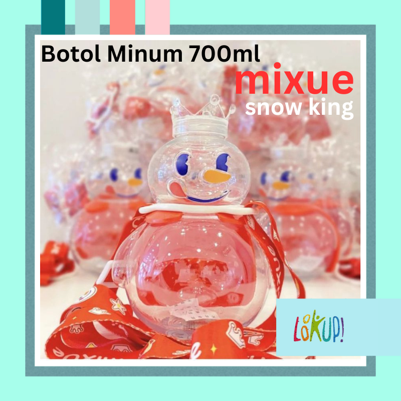 Thumbler Tempat Botol Minum Mixue Tumbler 700ml Dengan Tali Mixue Botol Minum Tumbler Mixue Viral