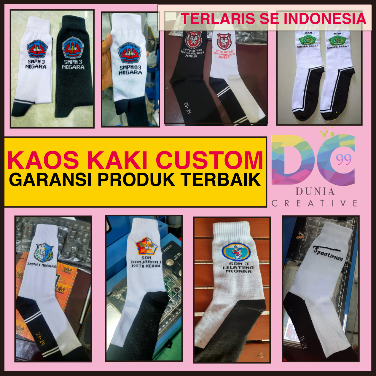 KAOS KAKI IDENTITAS SEKOLAH