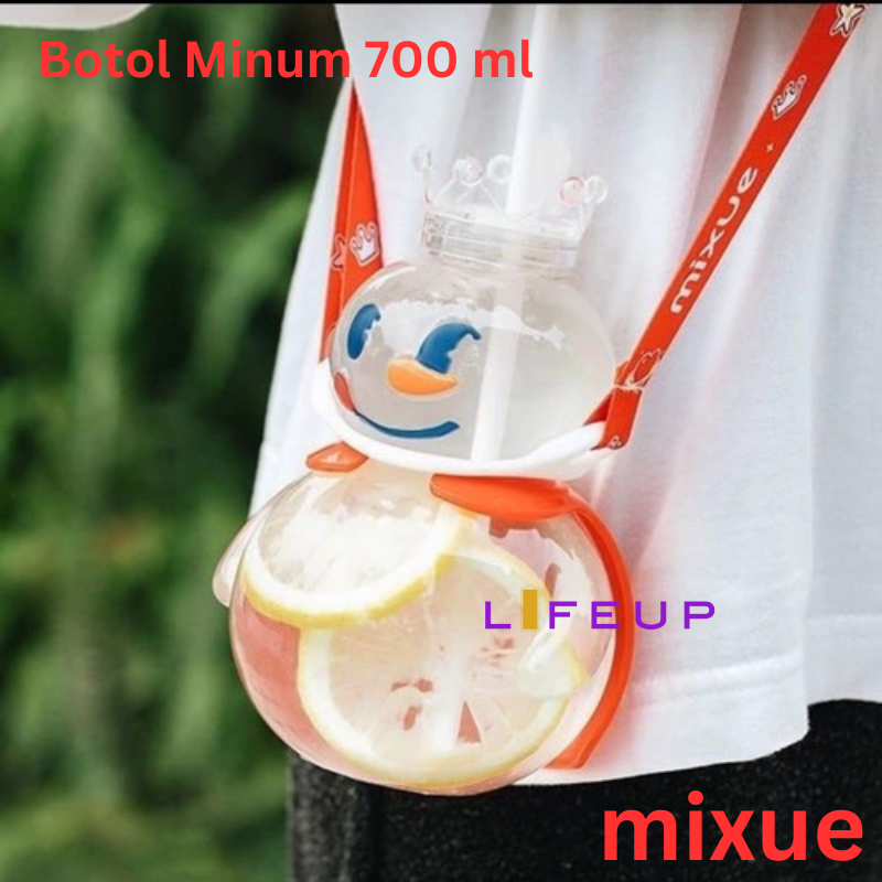 MIXUE Tempat Botol Minum Mixue Tumbler 700ml Dengan Tali Mixue Botol Minum Tumbler Mixue Viral