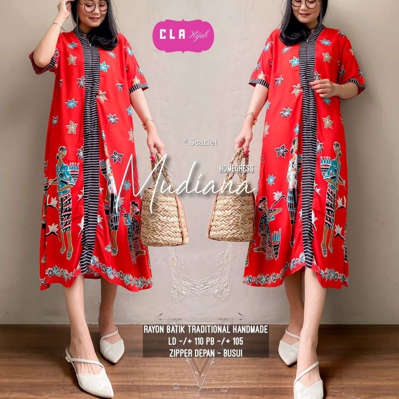 baju tidur daster payung list midi jamu gendong #3 Classic Santai ergonomis bahan rayon