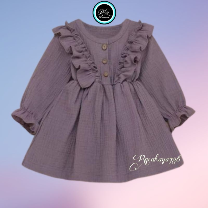 Dress anak umur 1 sampai 6 tahun AWA gamis dress kid (GRATIS ONGKIR) bahan crinkle gamis anak perempuan terbaru baju anak terbaru baju bayi terbaru