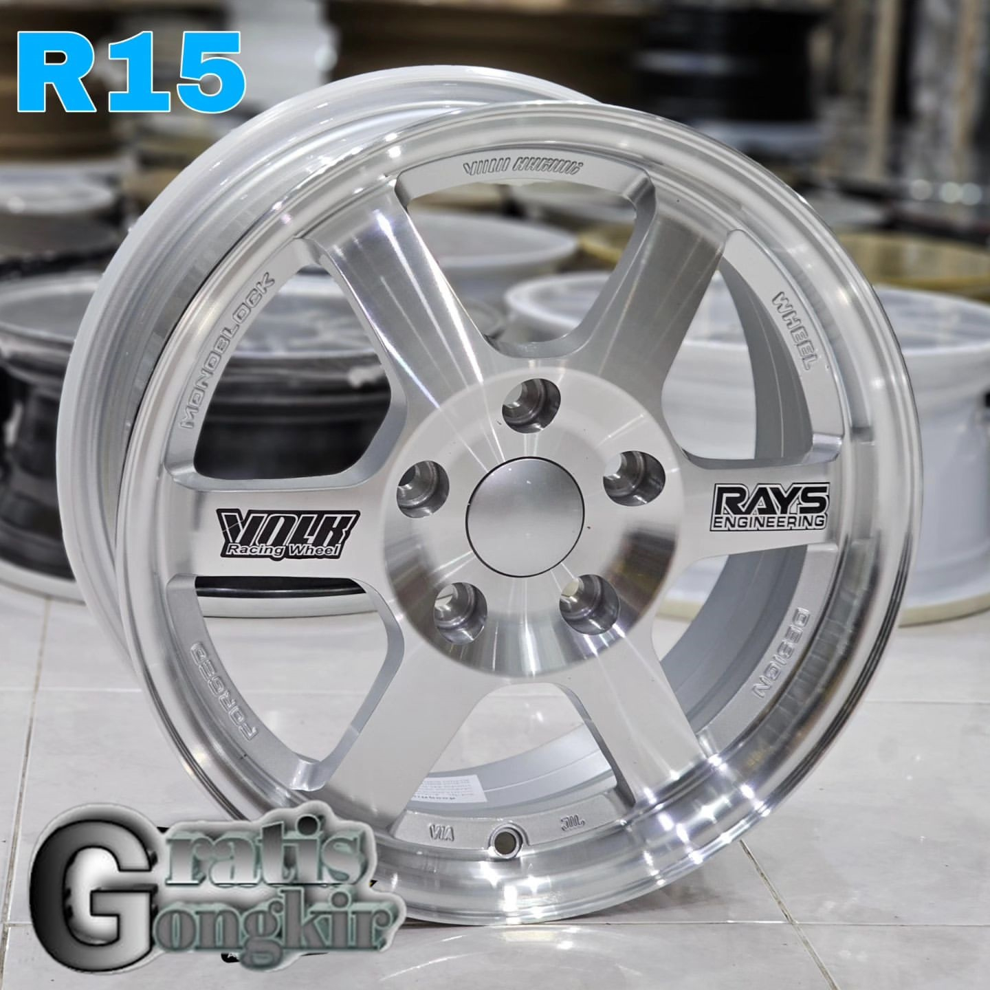 velg grandmax ring 15x6.5 TE37 velg mobil racing r15 luxio.innova.ertiga pcd 5x114.3