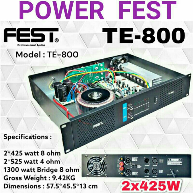 Power Amplifier FEST TE-800 power FEST TE800 power murah FEST TE 800 original