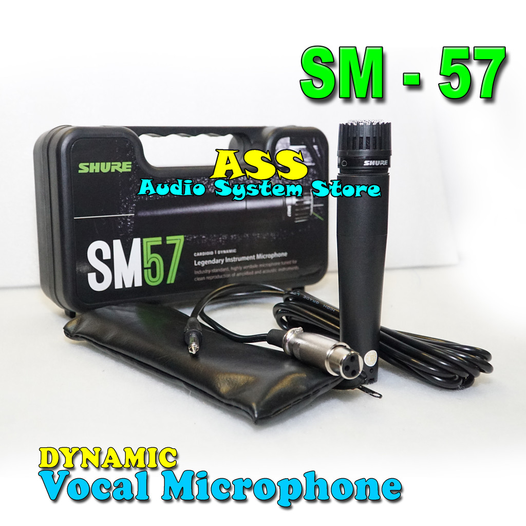 Mic Kabel SM 57 + Koper / Microphone Instrumen Cable SM57 / Mic Dynamic SM-57 Mic Vocal SM - 57