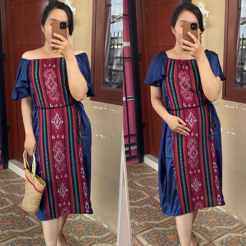 DRESS TENUN KOMBINASI