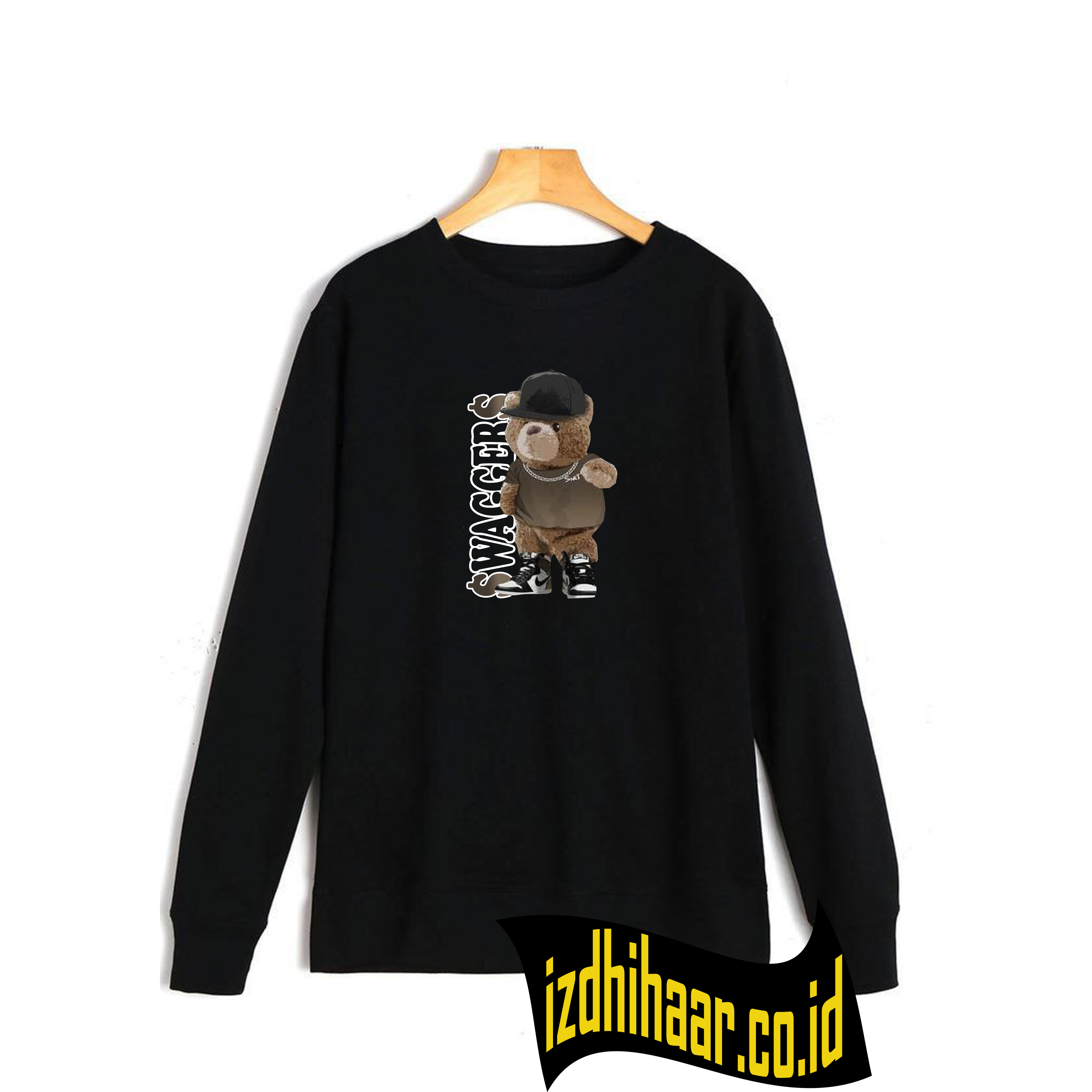 Sweater Crewneck Pria Wanita Distro Crewneck Best Crewneck TEDDY BEARS Black Simple Quality