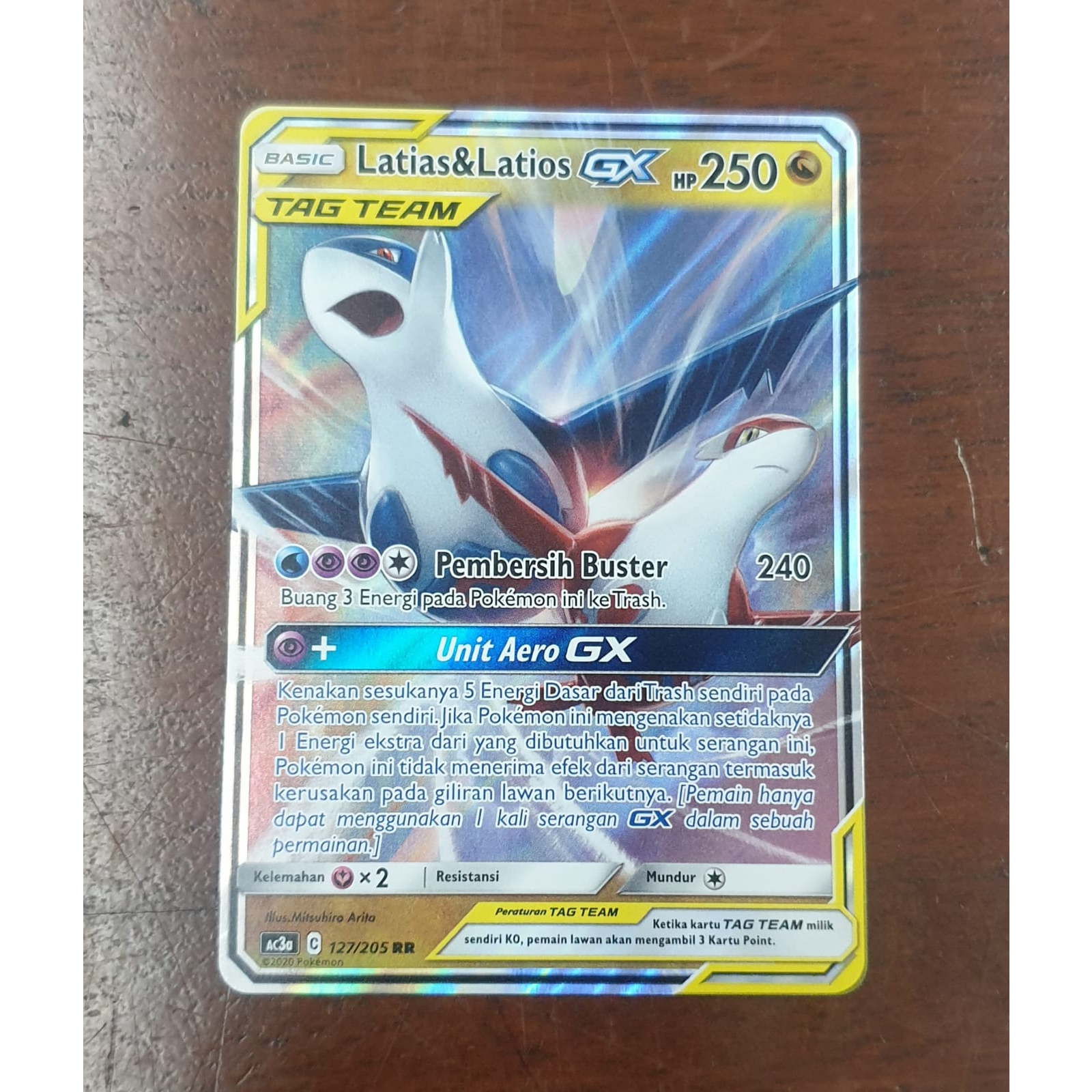 Latias & Latios GX RR Pokemon TCG 127/205
