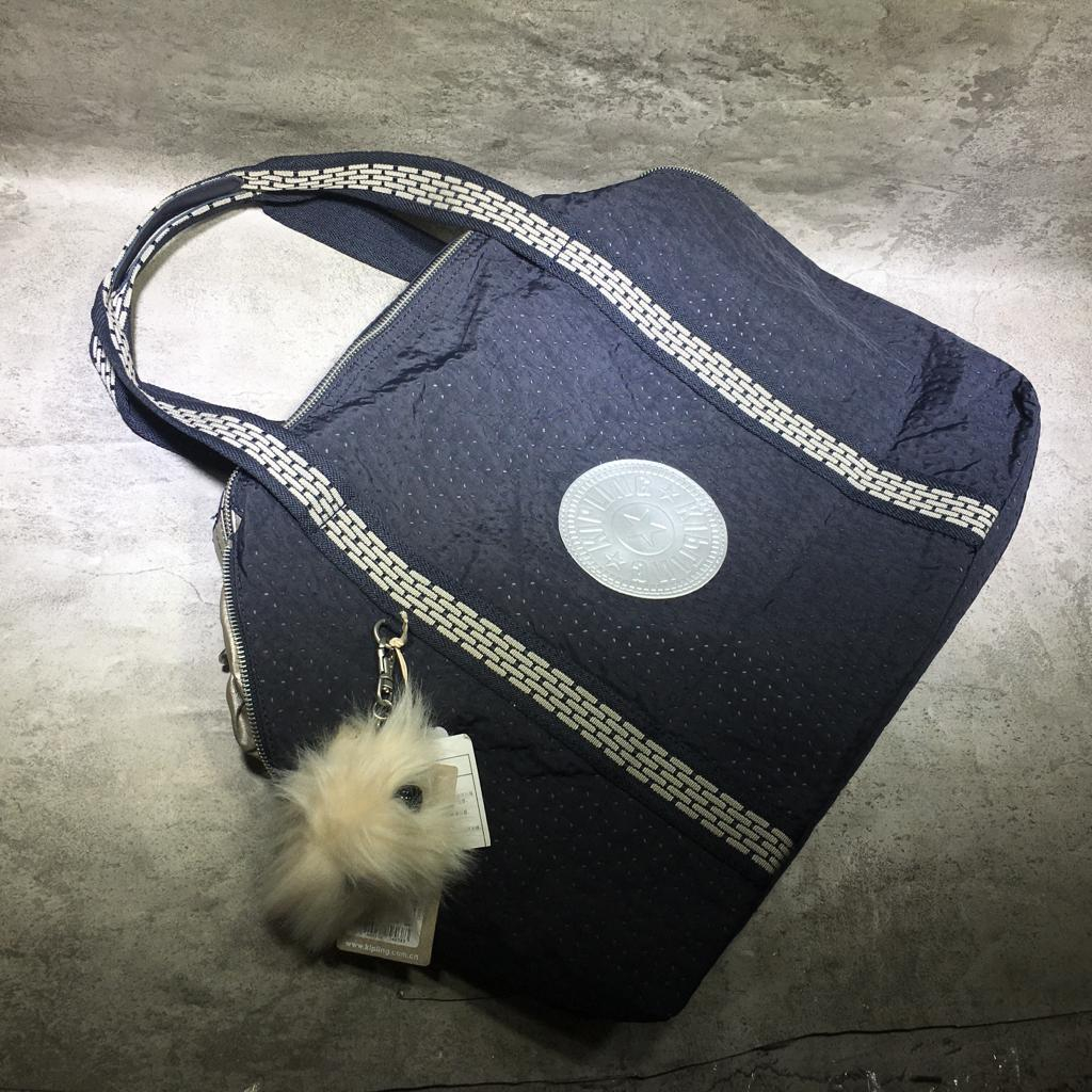 Tas Kipling Travel Bag Kipling Art Large Tote Bag Biru Navy Shoulder Original Besar Size : P54xT38xL