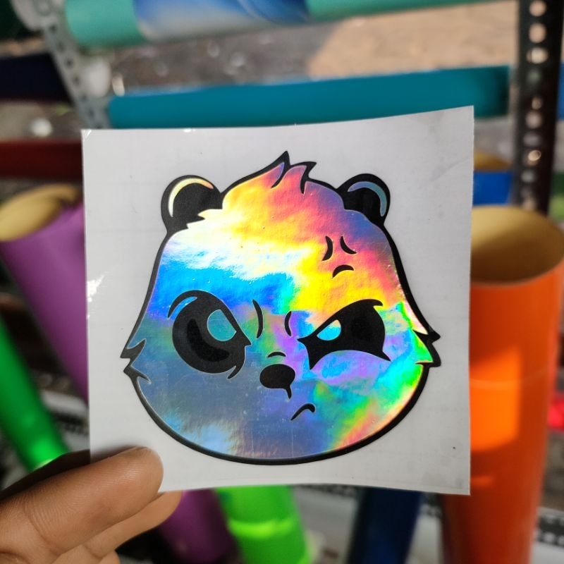 STIKER KEPALA PANDA CUTTING
