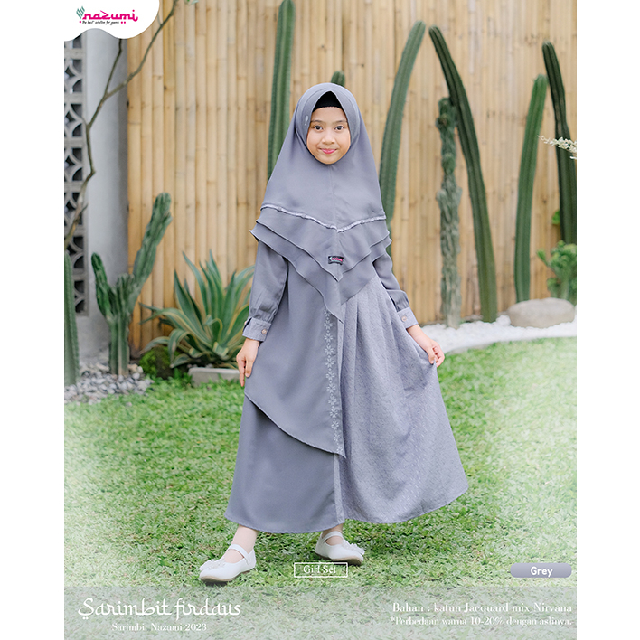 SARIMBIT FIRDAUS ORI NAZUMI GAMIS | Gamis set khimar | Gamis Bordir  | Koko kemko | Gamis Kids | Fam