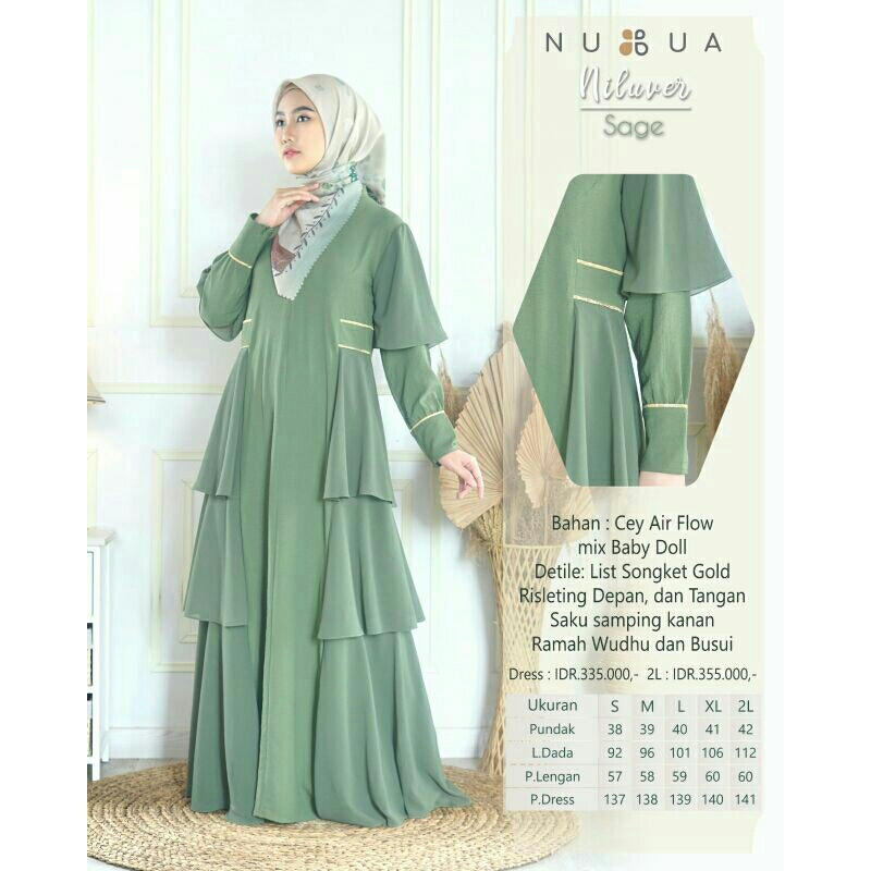 GAMIS NILUVER NUBUA FASHION MUSLIM TERBARU