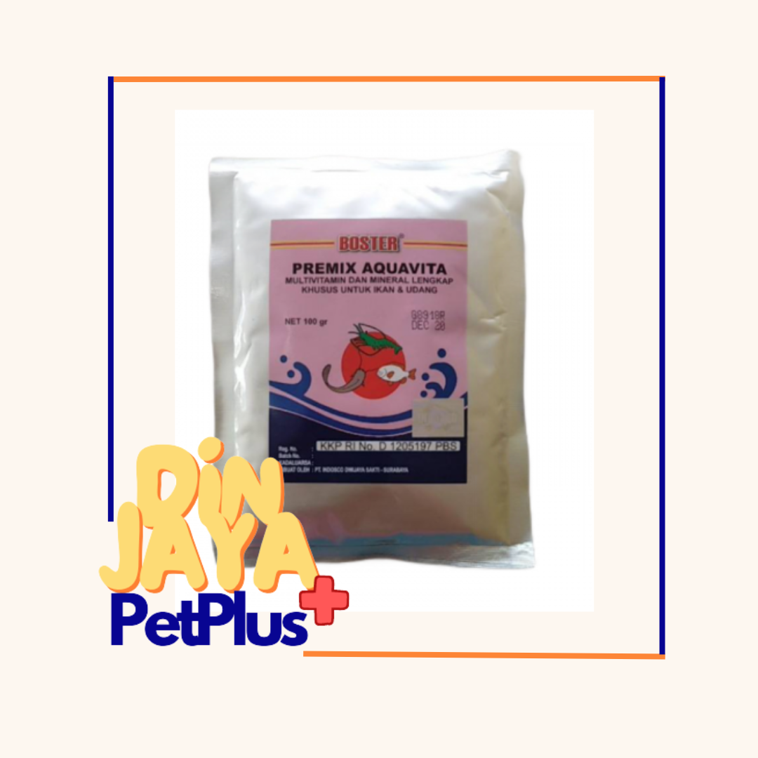 PREMIX AQUAVITA 100GR - MULTIVITAMIN DAN MINERAL LENGKAP KHUSUS UNTUK IKAN & UDANG