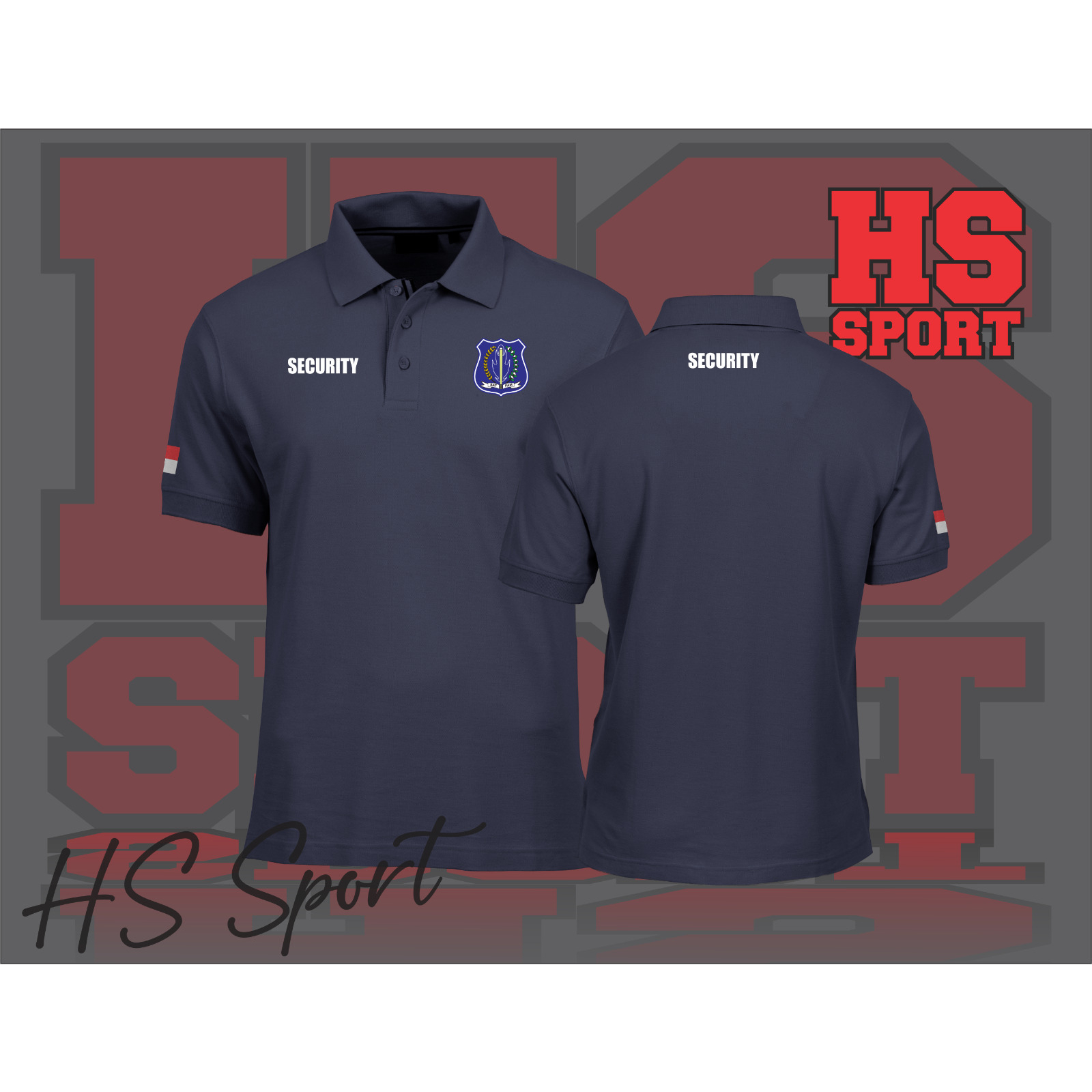 POLO SECURITY - BAJU POLO SECURITY KECIL DEPAN BELAKANG - BAJU KERAH POLO SECURITY