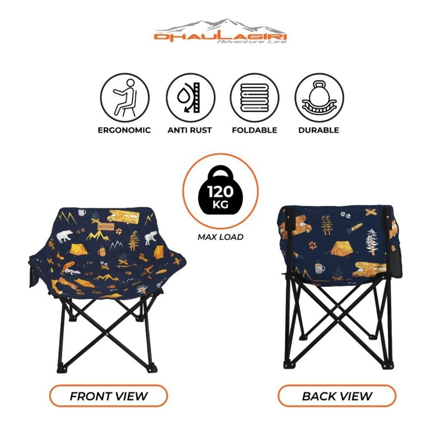 KURSI LIPAT OUTDOOR FOLDING CHAIR DHAULAGIRI FC 600 KURSI SANTAI CAMPING