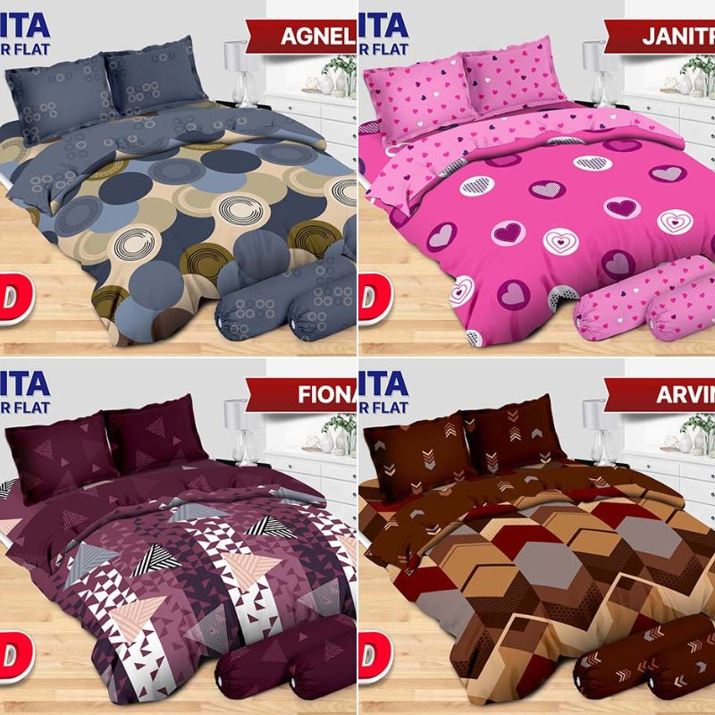 RC BONITA BEDCOVER FLAT UKURAN 180X200