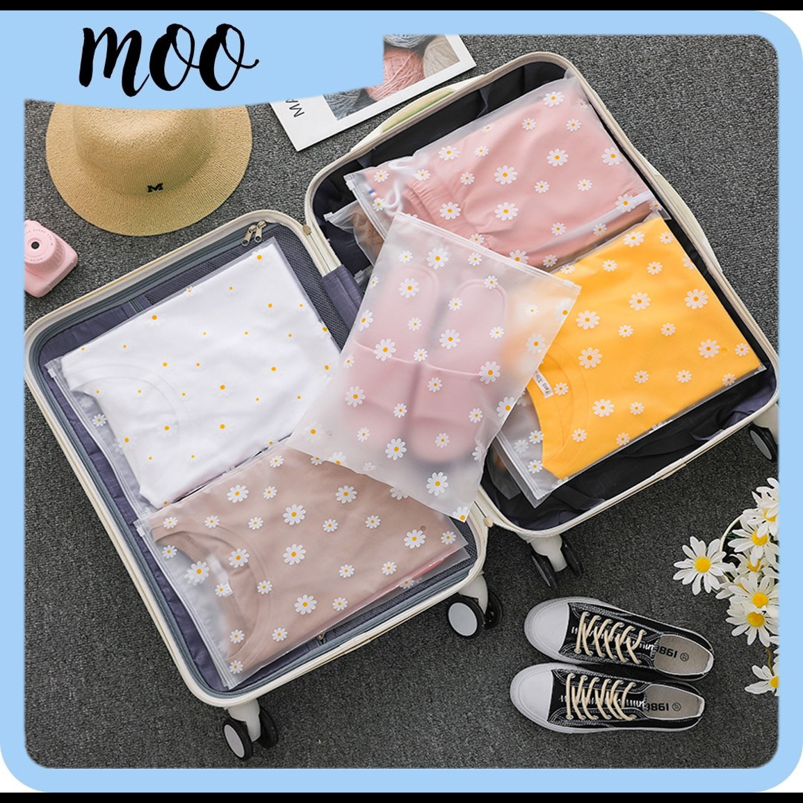 MOO PZ643 POUCH ZIPPER BAG ORGANIZER BAG DENGAN ZIP LOCK TEMPAT PENYIMPANAN TRAVEL SERBAGUNA