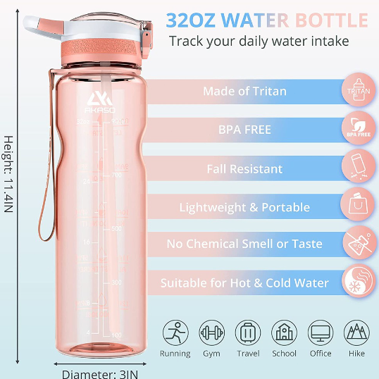 Sports 850ml portable botol Water Bottles  outdoor Sporty Dan Trendy Space Cup Leakproof, Safety Lock, Tritan BPA Free