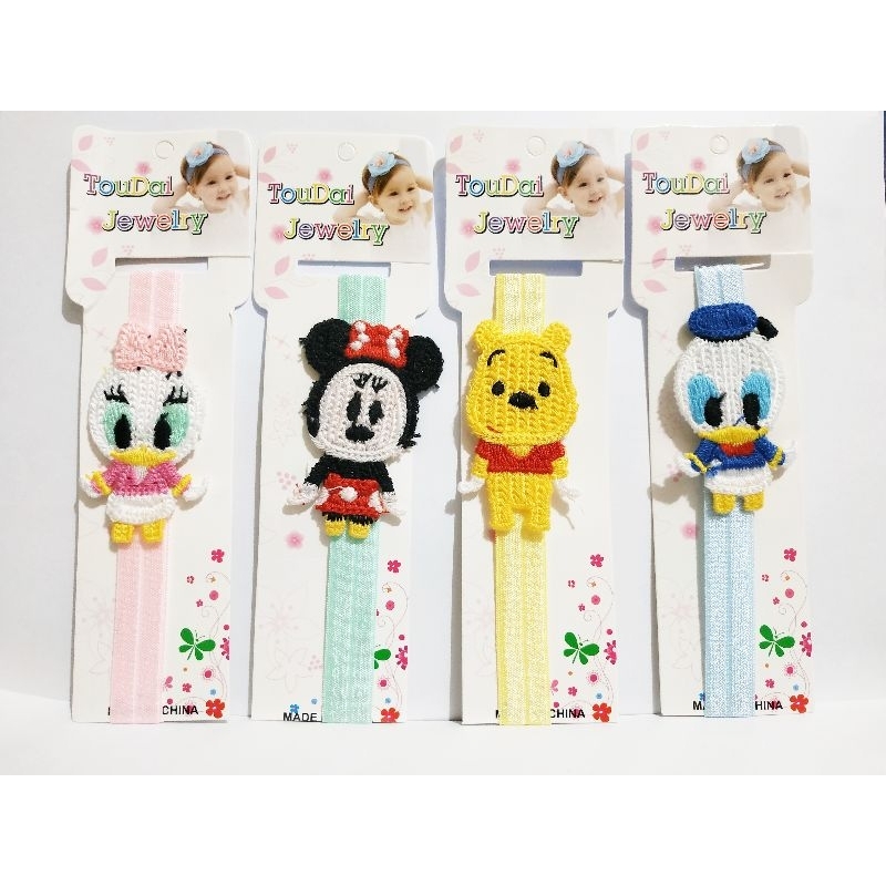 HG08 Headband Bayi Karakter Disney Rajut 28cm