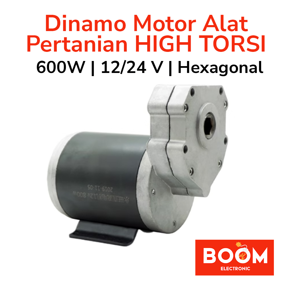 Dinamo Motor Alat pertanian 800w 12V High Torsi Hexagonal Hole (7188)