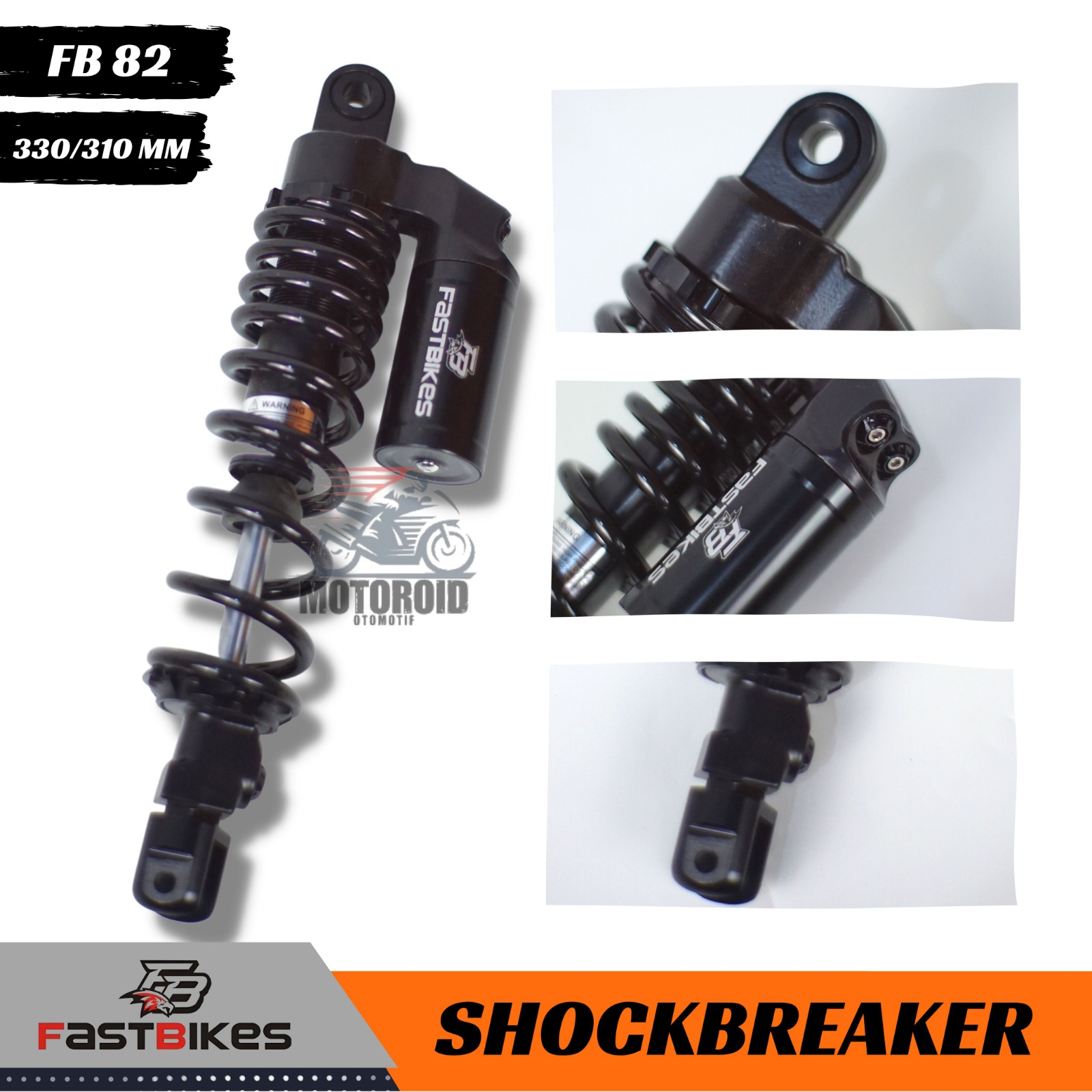 Shock Breaker H Y 310mm 330mm Tabung Atas Matic Full Cnc Universal