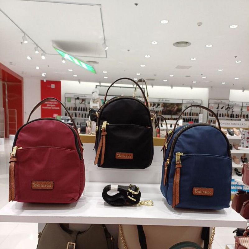 Sling Bag Mini Parasut Bellezza Cz063 Original Counter Depstore - Tas Wanita Small Ringan Nylon Rema