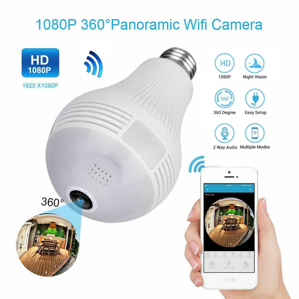 CCTV LAMPU BOHLAM V380 KAMERA PENGINTAI MINI WIFI JARAK JAUH CAMERA TERSEMBUNYI KECIL LAMP BULP SPY CAM IP WIRELESS FULL HD 1080P JS03