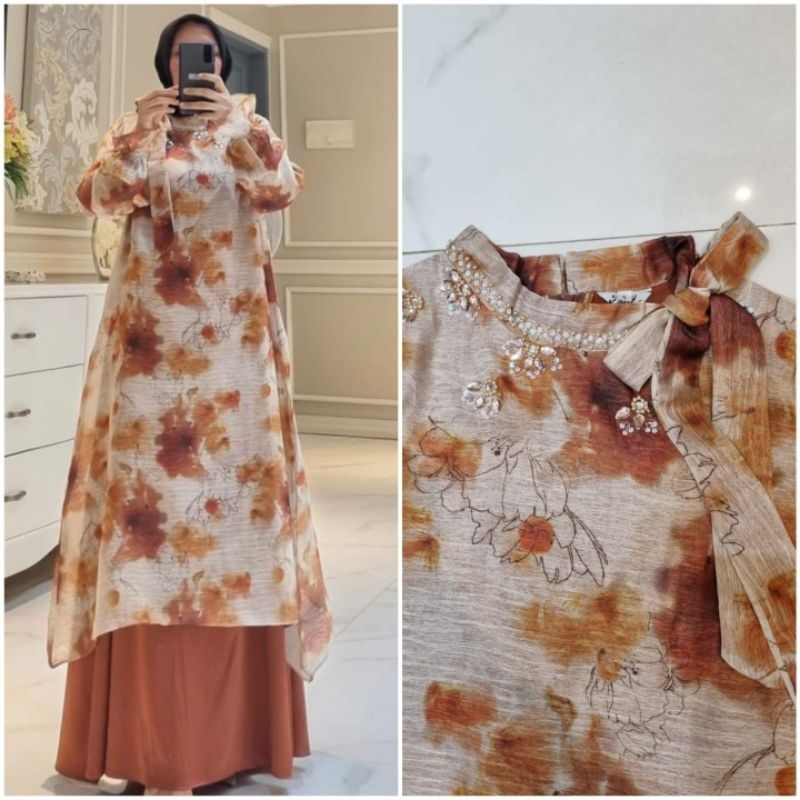 EDNES ORGANZA PAYET DRESS BY ED-NESS KAYLA GAMIS CANTIK MEWAH KEKINIAN TERBARU ELEGANT NYAMAN RINGAN