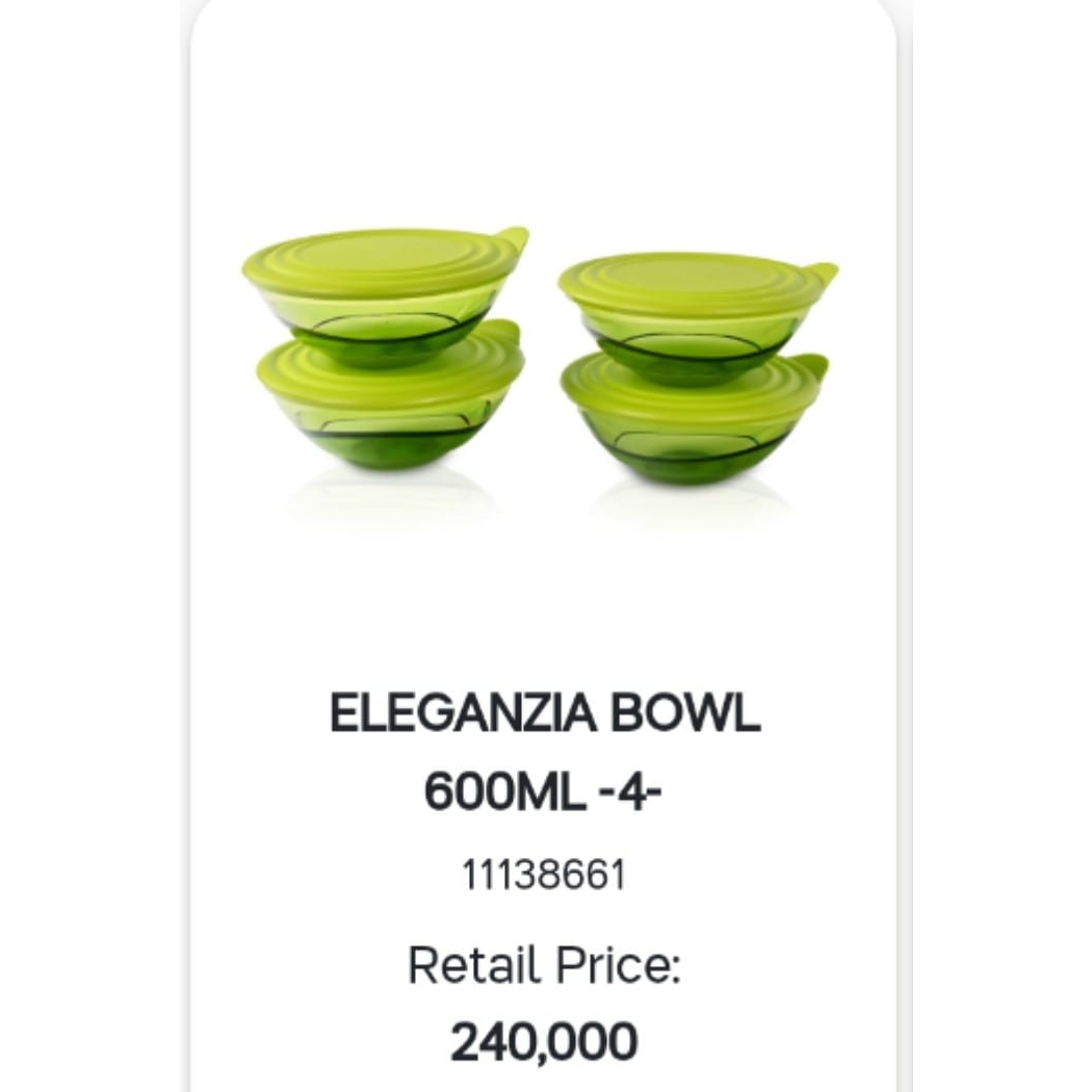 Eleganzia Bowl 600ML Tupperware
