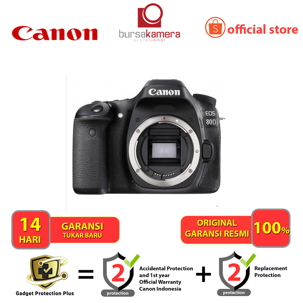 Canon EOS 80D Wi-Fi DSLR Camera Body Only