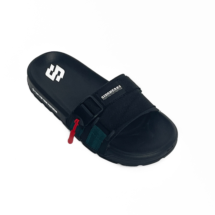 SIDSNEAKS Sandal Sidslide Sandal Pria Sandal Slop Sandal Slide Pria Black Green Original