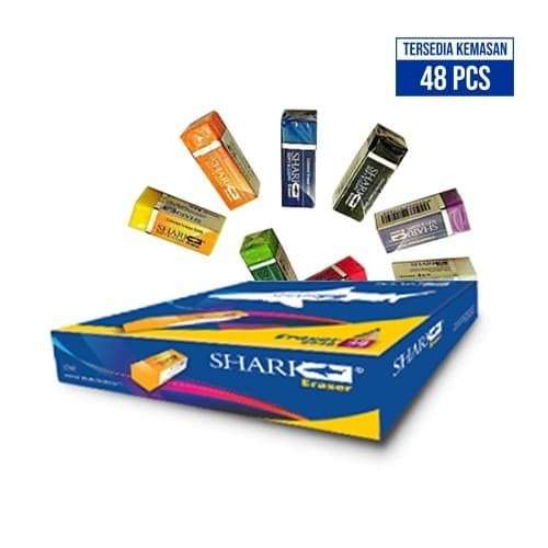 

Shark eraser penghapus E 548 warna campur