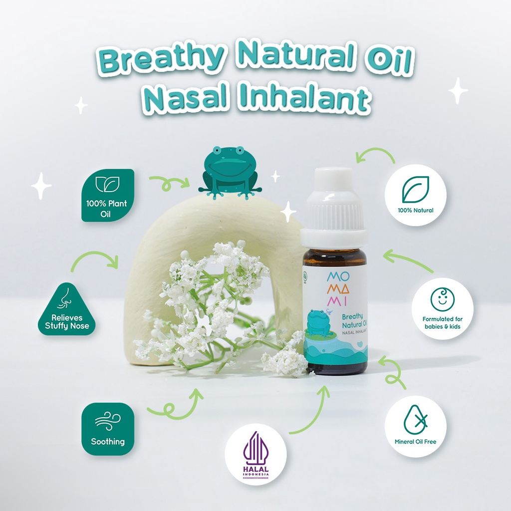 Pelega Pernafasan Anak Momami Breathy Natural Oil 10ml