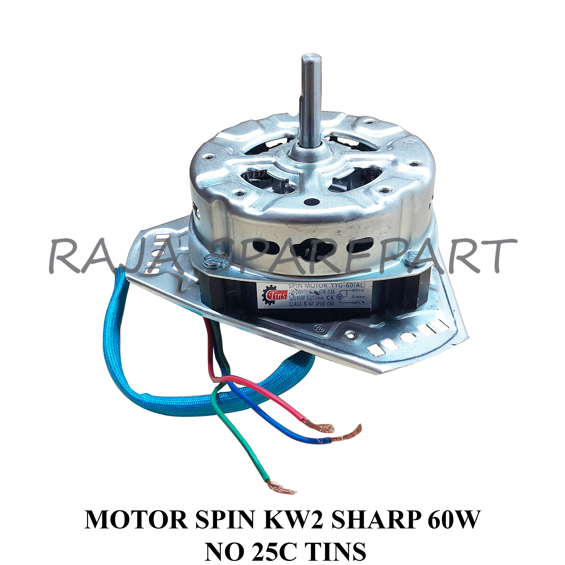 MOTOR SPIN MESIN CUCI/DINAMO PENGERING/MOTOR SPIN KW2 SHARP 60W NO 25C TINS