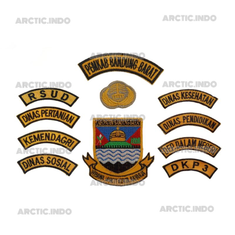 Badge Bordir Logo Pemerintah Daerah Kabupaten Bandung Barat High Quality