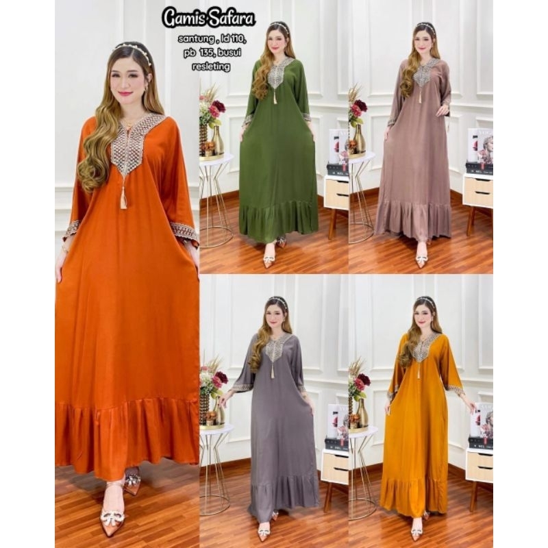 (COD)GAMIS JUMBO RENDA PRADA ARAB SAFARA RAYON TEBAL GAREDE A FASHION MUSLIM GAMIS BUSUI RESELETING 