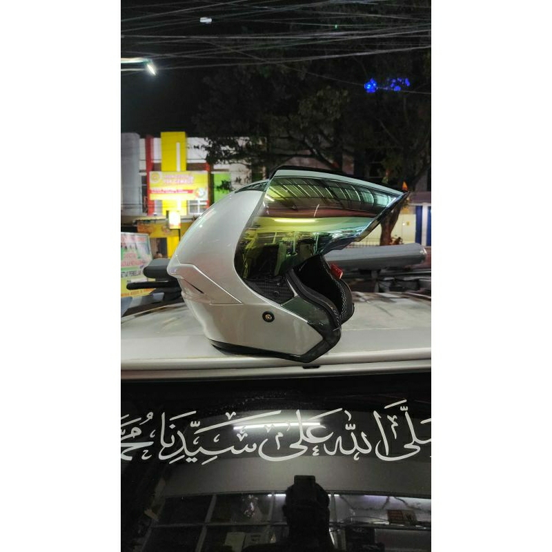 Helm Dyr Subaru Solid Silver met Paket ganteng