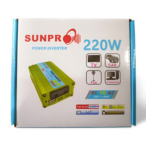 COD Power Inverter Sunpro 220W DC 12V - AC 220V HIGH QUALITY Original