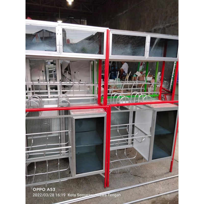 Sbmsemarang - Rak piring kaca atas samping (HANYA SEMARANG)