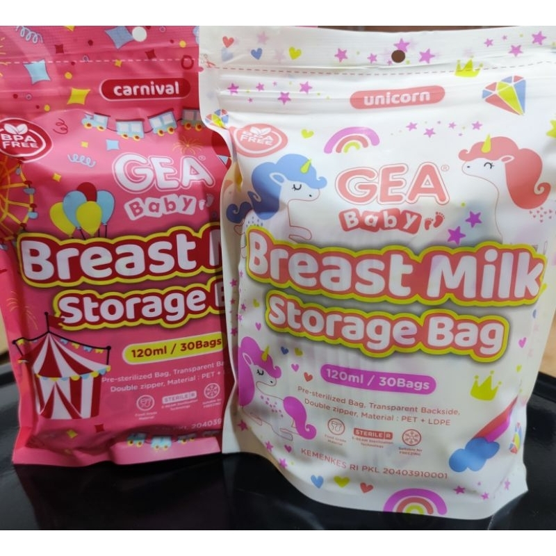 GEA BABY Breastmilk Storage Bags Kantong Asi 120 ml 200 ml 250 ml isi 30 pcs