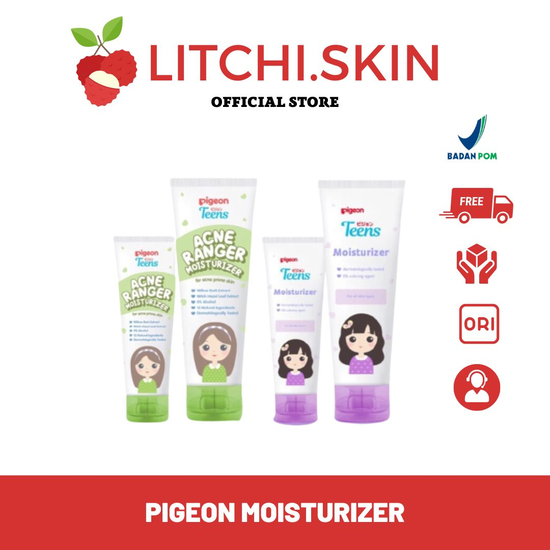 LITCHI SKIN - PIGEON TEENS MOISTURIZER - PELEMBAB WAJAH PIGEON - MOISTURIZER PIGEON