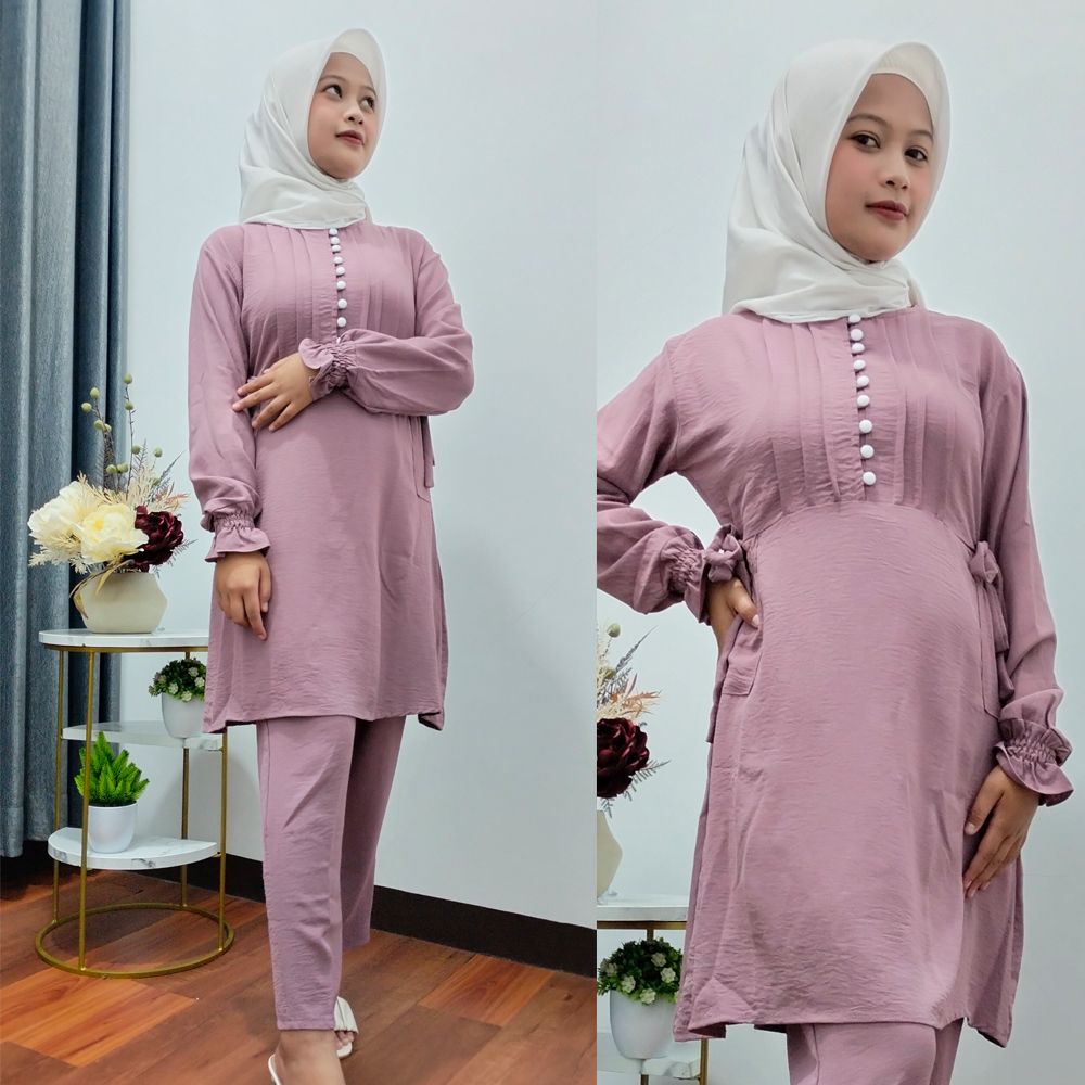 INARA SET CRINGKLE TUNIK + CELANA