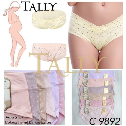 TALLY CD HAMIL DOTTY C 9892 Maternity Panties Celana Dalam maxi kantung 1/2 perut polka