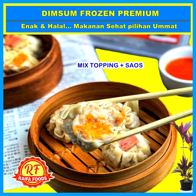Dimsum Frozen Premium,Dimsum Siomay Ayam Isi 10, Smoke Beef, Kepiting, Udang, Jamur, Makanan Frozen 