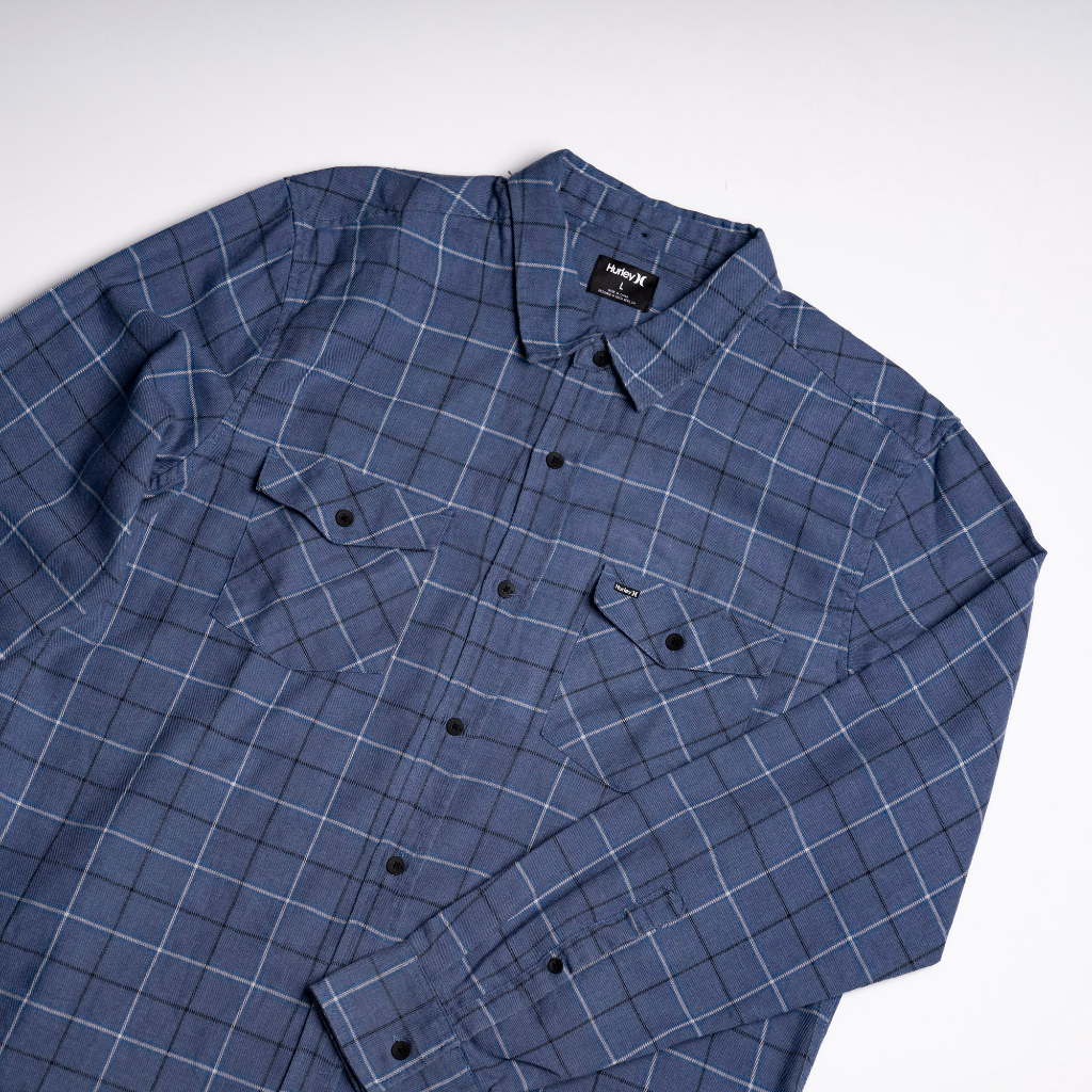 Kemeja Flannel Hurley Pria Original - KMOF HURLEY 3